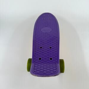Penny Skateboard 22.5” Cruiser Purple Deck Green Wheels Graphic Bottom